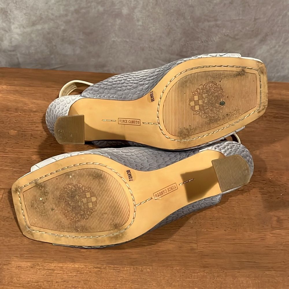 Vince Camuto Releen slingback crocodile blue/grey sandal size 7.5 - Picture 7 of 8